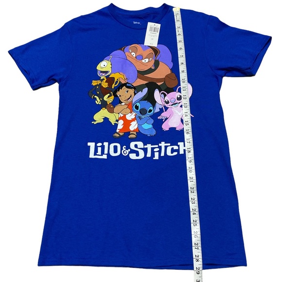 Disney Lilo & Stitch Group T Shirt Blue Juniors Size L NEW NWT - Picture 4 of 12